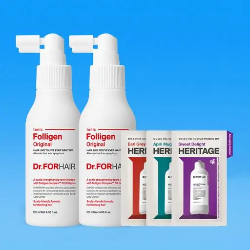 폴리젠 헤어토닉 2개 세트(120ml*2)+헤리티지 샴푸 체험분