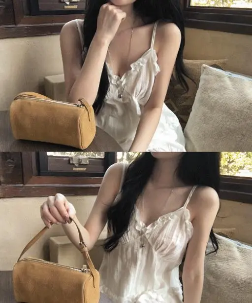 [봄신상] 노이즈 레이스 프릴 캉캉 나시 원피스 -2 color