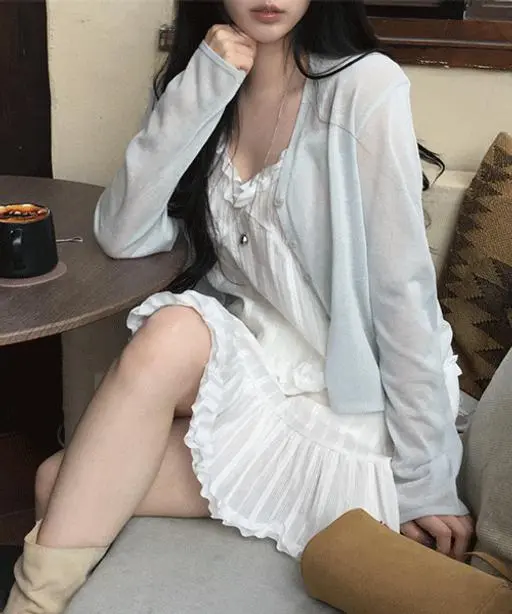 [봄신상] 베렌 시스루 브이넥 가디건 -7 color