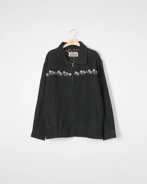 한 발 먼저 봄을 데려오는 자수 자켓 linen embroidered zip jacket