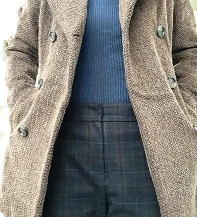 은은한 네이비체크
