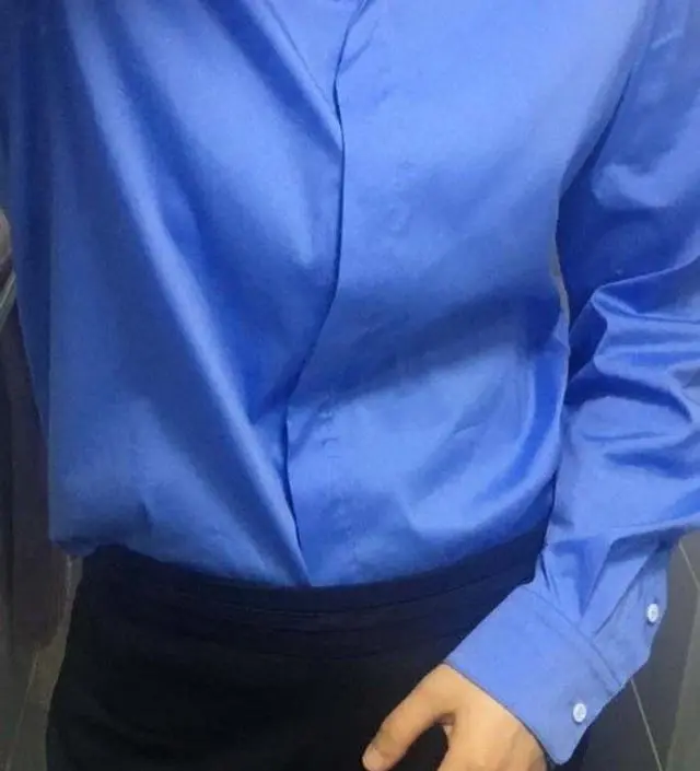 블루 비지니즈 셔츠
