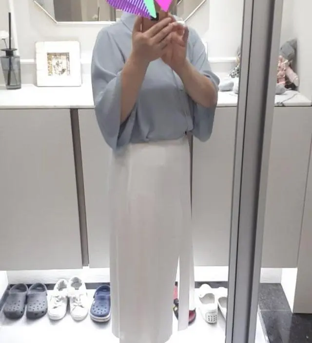 백 밴딩 시폰 퀼로트~
