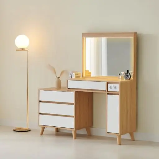 동서가구 브로든 LED 거울 확장형 수납 화장대 DF927057