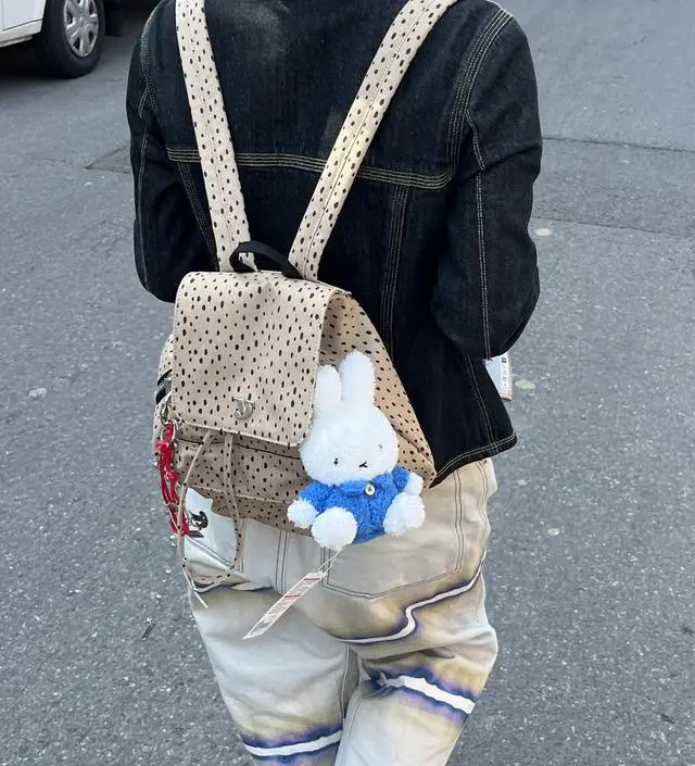 여밈 mini day backpack (dot leopard)