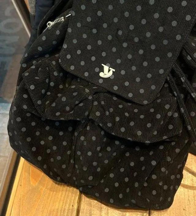 mini day backpack (dot corduroy)★【Yeomim】人気商品★ YEOMIM]Mini Day Backpack Dot Corduroy ☆NJZ着用☆