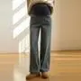 [겨울데님/융기모안감/면스판복대][S-made]임부복*데일리쫀쫀와이드 융기모 임산부청바지