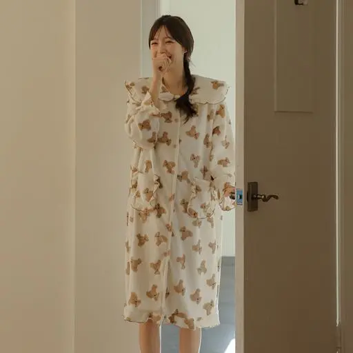 수유복*곰돌빅카라프릴 수유원피스(초중기/출산맘)