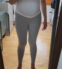 현재24주차.너무 얇지도 두껍지도 않고 말랑말랑 신축성 좋아요~만삭때까지 걱정없을것