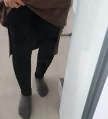 키 153이라 길이는 쪼금 긴데 허벅지까지 올려입으면 괜찮아요 사이즈 고민했는데 s사이