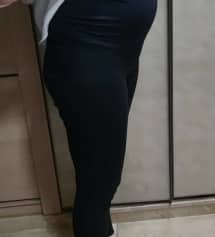 찰떡스판은 확실히 좀 도톰하고 스판끼가 더 짱짱하네요 착 감싸주는 느낌이에요 배부분