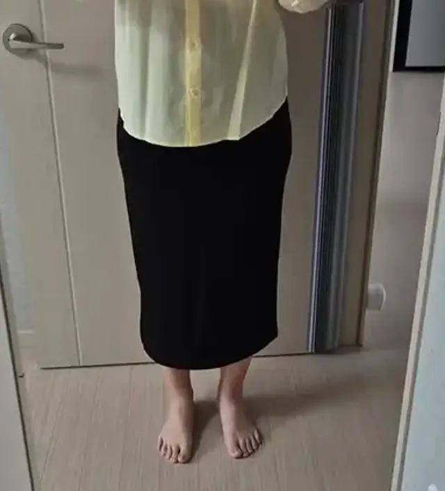 임신전에 H라인 스커트 좋아했는데, 임신 후 살이 많이 쪄서 고민하다가 리뷰가 좋아서