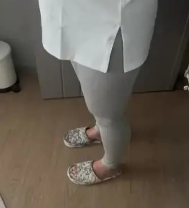 허벅지가 튼실한 체형이라 레깅스는 상상도 못해봤는데 임신하고 나니 편한게 최고네여