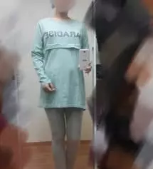 키 170, 22주차 임산부에요. 회색 레깅스는 임신 전에도 입어본적 없었는데.. 맨날 검정