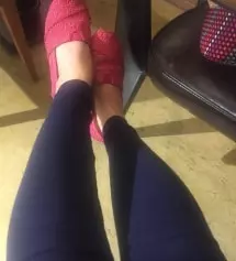 발목까지 오는 라인이 이뻐요. 짱짱하고 마치 바지 입은
