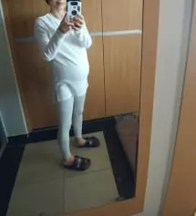 키작은 레깅스랑 고민하다 오트밀색상 구매하고 파서 하나만 햇는데 xs는 좀 쫄리는 느