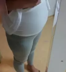 겨울에 기모레깅스를 샀다가 사이즈실패로 고민하던중 
