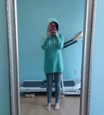 쪼이는게 싫어서 라지 샀는데 편하네요.m사이즈도 좋을것같아요.
