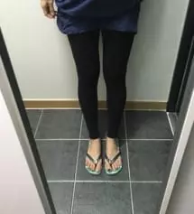 살이쪄서 레깅스도 답답하다 느껴졌는데 
