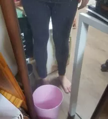 산후조리때 내의로입으려고샀는데 리뷰말대로 m치고는 크네요.m으로샀고요 지금은 만삭