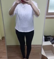 159cm,57Kg인데 편하게 입고 싶어서 L사이즈로 했지만 M사이즈로 해도 괜찮을 것 같아요