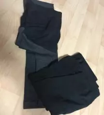 키작맘이랑 보통 기장 고민하다가 하나씩 구매해 봤어요 ㅋㅋ 다리가 짧은 편은 아닌 키