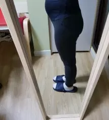 키161 체중57 임신21주 입니다. 찰떡스판 레깅스 편해요 편해~^^ 바지입다가 찰떡스판l