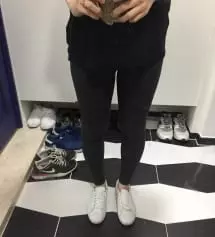 차콜 블랙 두가지 샀는데 (키작맘버젼, M) 길이도 딱 맞고 재질도 좋아요 ! 첫구매인데