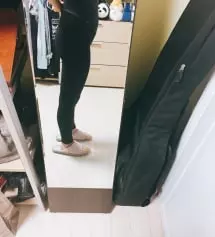 키 151, 46 마른몸은 아니지만 s입으니 키작맘 다리길이에 딱맞고, 배가 편한 레깅스더