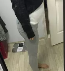 161cm에 56kg 28주입니다.
