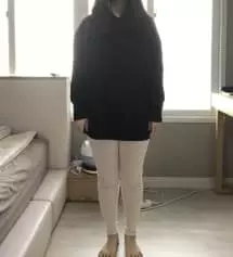 레깅스 완전 편해요~~ 아이보리는 키작맘이 없어서 일반 주문했는데 길이 나름 괜찮아요