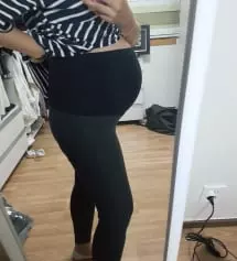 키 158 / 몸무게 60 찍은 만삭임산부에요
