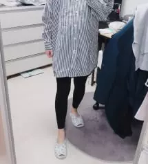 키작맘 길이 어떨지 살짝 불안했는데 잘 맞네요...제 다리가 짧은걸까요..ㅋ이제 32주라