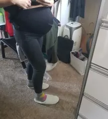 진작 살껄 너무 편해요~~ 갑자기 추워져서 샀는데 배 있는 부분도 부드럽게 감싸주고 압