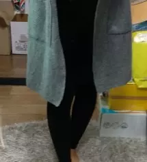 검정, 진회색 두개 구입했어요~ 요즘같이 쌀쌀한 날씨에 딱이네요~ 지금 27주차인데 배