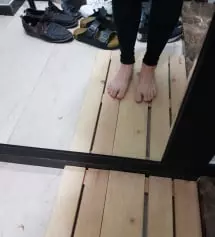 살짝 길지만 편하고 쫀쫀해요 실내에서 딱이에요