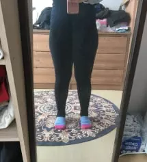 163에 78인데...키작맘레깅스 살껄 그랬어요..
