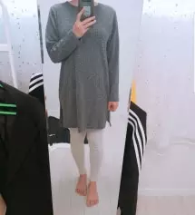 키작맘사이즈가 딱맞을것같은데 오트밀색이 너무사고싶어서 일반사이즈하나.키작맘하나