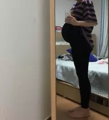 지금 만삭이고요. 저는 오히려 산후 조리원에서 산후풍 대비로 입으려고 두 개 구입했어