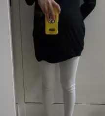 레깅스지만 딱 달라붙는걸 싫어하고, 지금부터 만삭까지 입으려고 사이즈 고민많이 하다