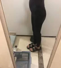 키만크고마른편이라 사이즈 걱정했는데, 후기들보며 S사이즈 선택했는데 배부분도 너무