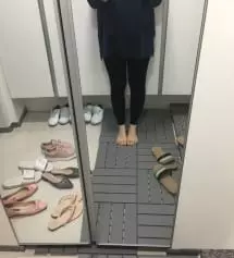 임신전에는 탄탄하고 쫀쫀한 레깅스만 입었었는데
