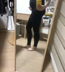 사이즈를 도저히 찾는게 어려워서 그냥 m 하나 l 하나 했어요~ 제 지금 주수와 몸무게는