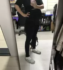 하비에 다리가 긴편이 아니라서 키작맘으로 시켰고 잘 맞아요^^
