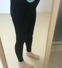 갑자기 추워져서 레깅스 주문했어요. 키작맘 s로 할까 m으로 할까 고민하다 사이즈가 큰