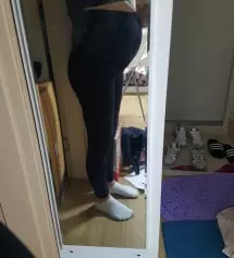 후기보고 사이즈 결정했는데 저한테는 길어요. 제다리가 짧은걸까요. 제품 길이 비교해