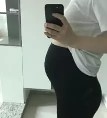 임신 전 키173 몸무게 50 사이즈 바지 27사이즈 M사이즈 66사이즈로 입었었는데
