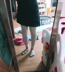 첫애때 입던 레깅스가 다 늘어나서 질질내려와서 또구매했어요. 이건 정말 쫀득하네요.