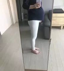 임신 말기 쌍둥이맘 입니다. 허리밴드는 부드럽고 편하고 쫀쫀하니 길이도 잘 맞아요. 