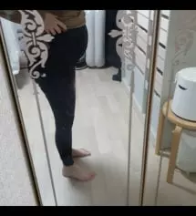 푸딩스판 레깅스 입다가 날이 추워져서 두꺼운걸로 구매했어요! 푸딩스판보다 두껍고 기